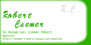 robert csemer business card